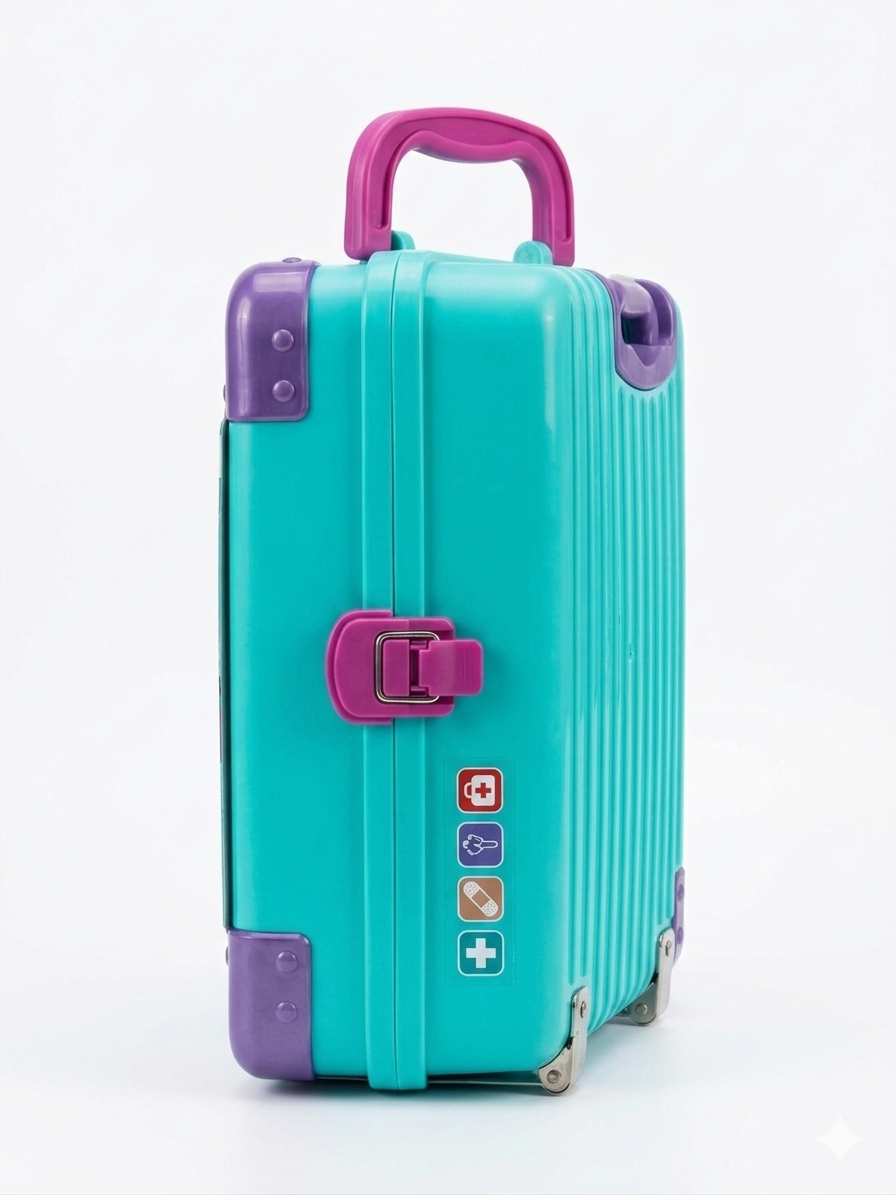 Medical Doctor Trolley Play Set Kids 2in1 Suitcase Toy Gift Boys Girls Age 3+